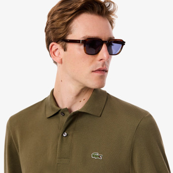 Polo Classic Fit manches longues Vert Kaki Homme