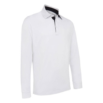 Polo LS Performance Bright White Homme