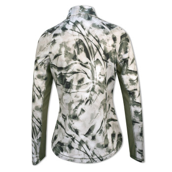 Polo manches longues Nature Print  Brilliant White Femme Polo manches longues Nature Print  Brilliant White Femme