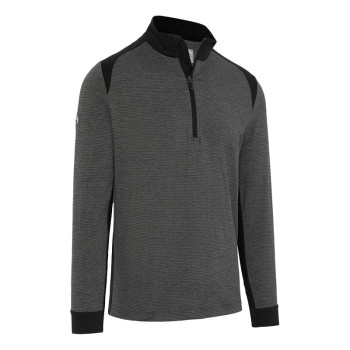 Pull 1/4 Zip Soft Touch Blocked Black Heather Homme