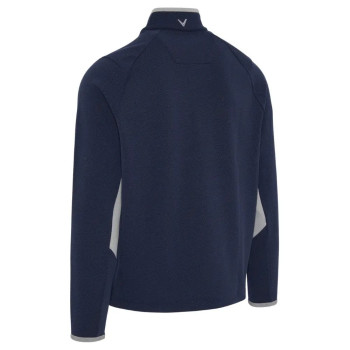 Pull 1/4 Zip Blocked LS Peacoat Homme