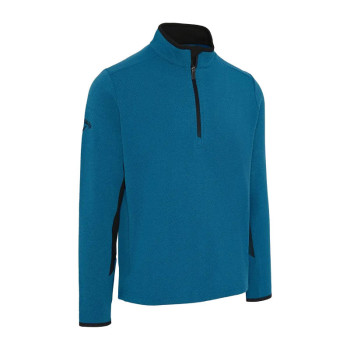 Pull 1/4 Zip Blocked LS Blue Sapphire Homme
