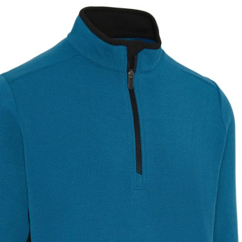 Pull 1/4 Zip Blocked LS Blue Sapphire Homme