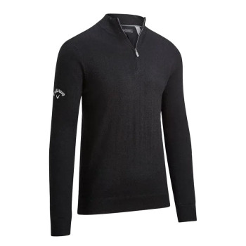 Pull 1/4 Zip Windstopper Black Ink Homme