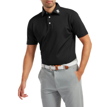 Polo Piqué Solid  Noir Homme
