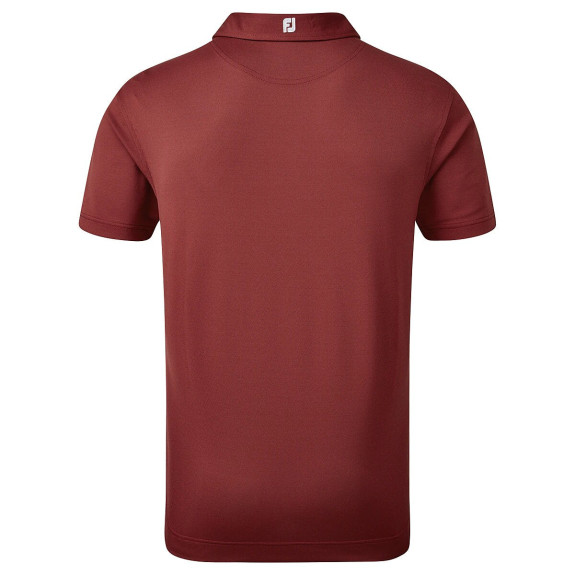 Polo Piqué Uni Bordeaux Homme
