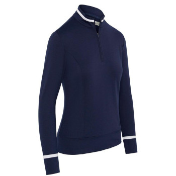 Polo manches longues Thermal Peacoat Femme