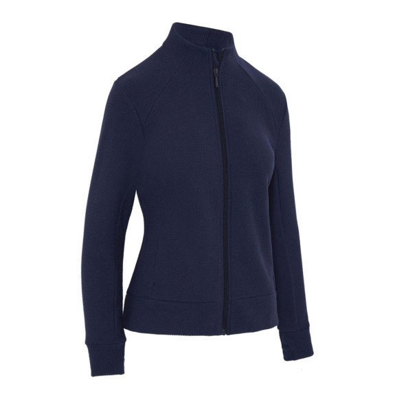 Veste Stretch Waffle Full Zip Peacoat Femme