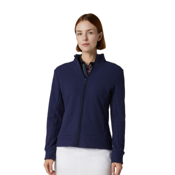 Veste Stretch Waffle Full Zip Peacoat Femme