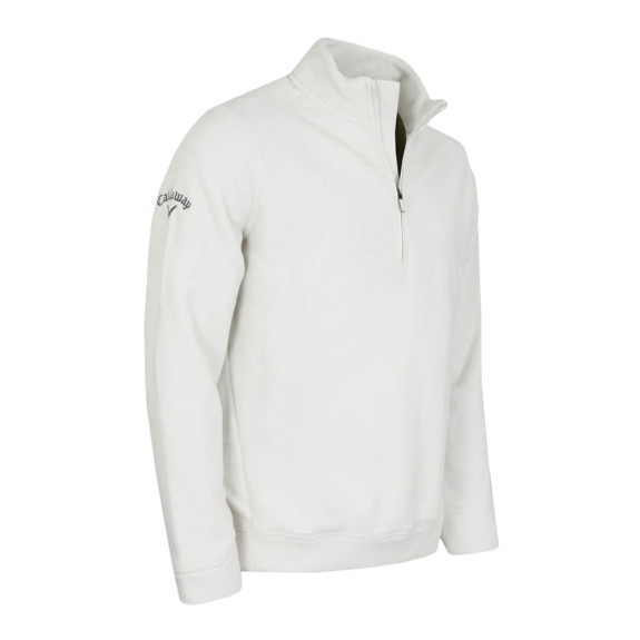 Pull 1/4 Zip Long Sleeve Waffle White Onyx Homme