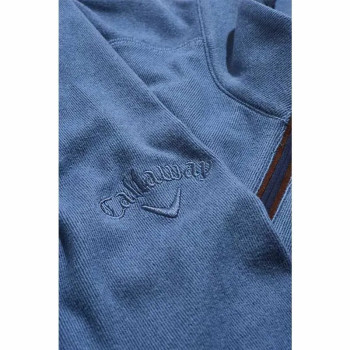 Pull 1/4 Zip Brushed Rib Peacoat Heather Homme