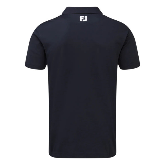 Polo Stretch Pique Solid à Col en Tricot Côtelé  Marine Homme