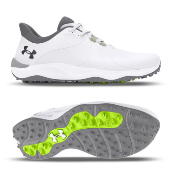 UA Drive Pro Wide White Metallic Gun Metal Homme