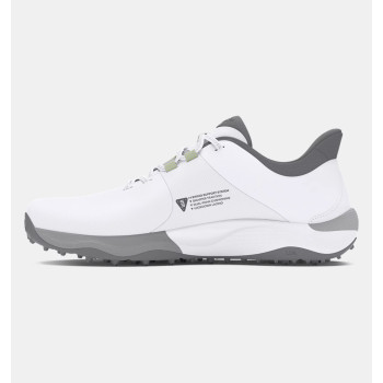 UA Drive Pro Wide White Metallic Gun Metal Homme