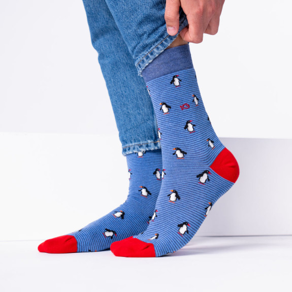 Chaussettes Motifs Pingouin Homme