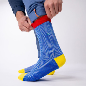 Chaussettes Chevrons en coton peigné Danoise Homme