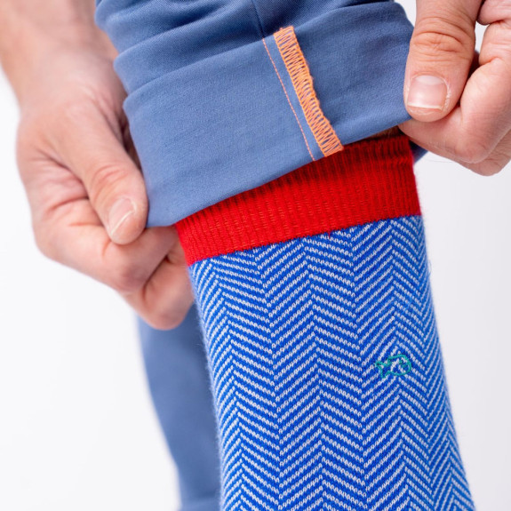 Chaussettes Chevrons en coton peigné Danoise Homme