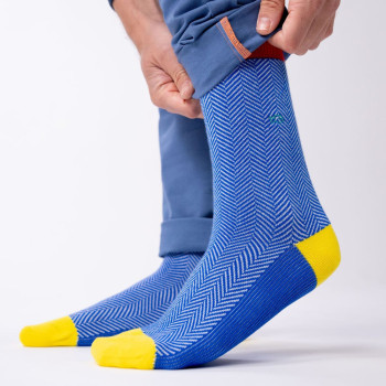Chaussettes Chevrons en coton peigné Danoise Homme