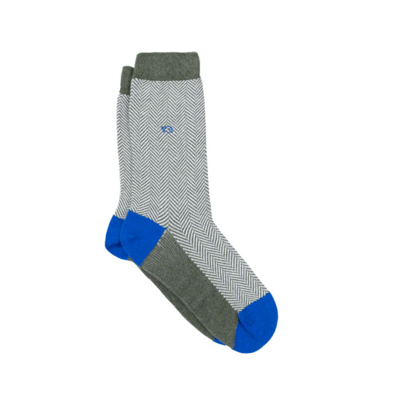Chaussettes Chevrons en coton peigné Forêt...