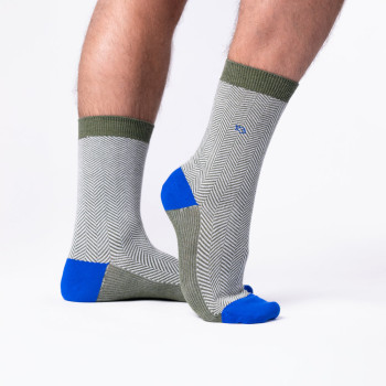 Chaussettes Chevrons en coton peigné Forêt Eclair Homme 2