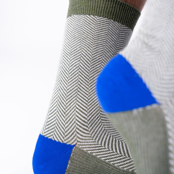 Chaussettes Chevrons en coton peigné Forêt...