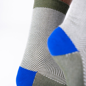 Chaussettes Chevrons en coton peigné Forêt Eclair Homme