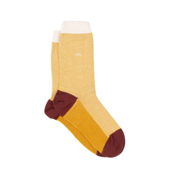 Chaussettes Chevrons en coton peigné Dune Homme
