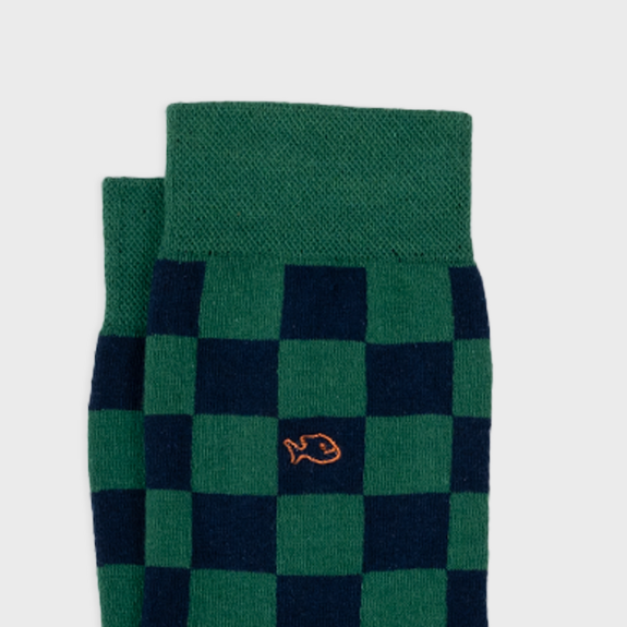 Chaussettes à Carreaux en coton peigné Bakou Homme