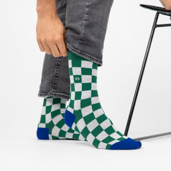 Chaussettes à Carreaux en coton peigné Silverstone Homme
