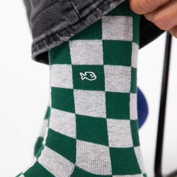 Chaussettes à Carreaux en coton peigné Silverstone Homme