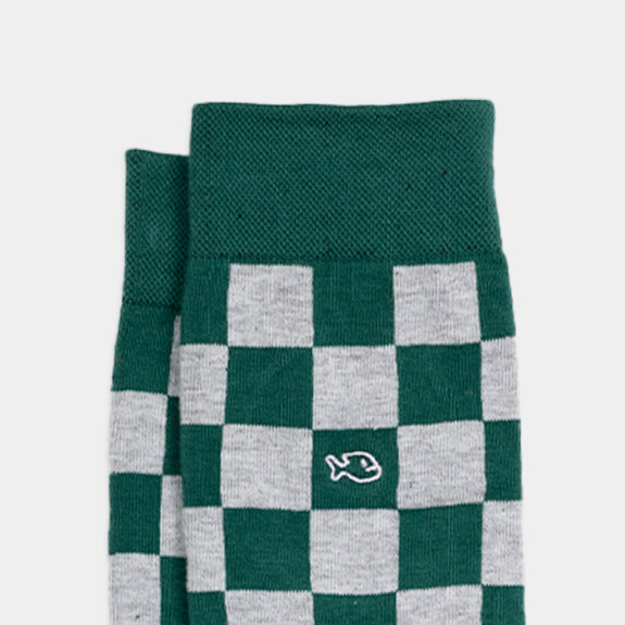 Chaussettes à Carreaux en coton peigné...