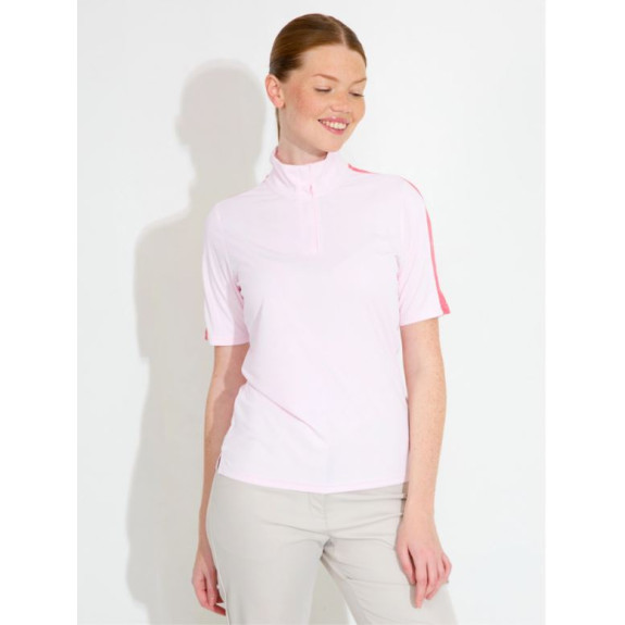 Polo 1/4 Zip Aloha Pink Femme