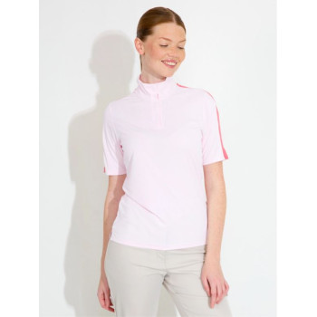 Polo 1/4 Zip Aloha Pink Femme