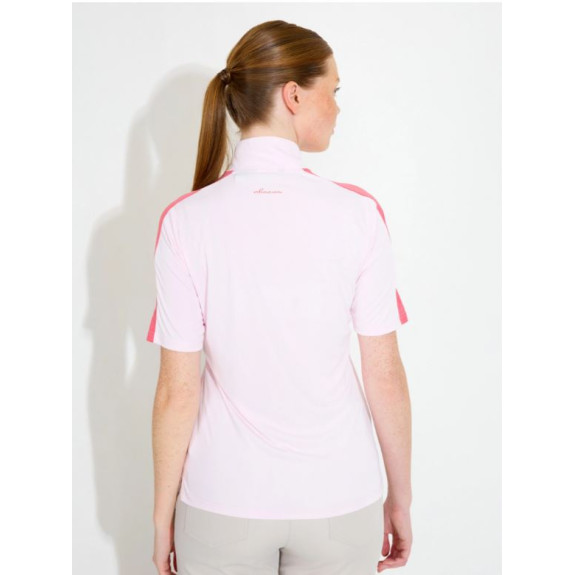 Polo 1/4 Zip Aloha Pink Femme