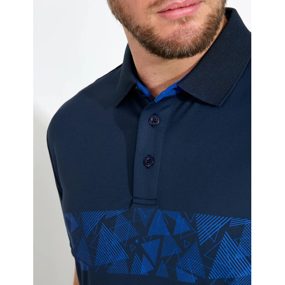 Polo Walton drycool Blue Homme