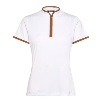 Polo 1/4 Zip Turnberry Cognac Femme