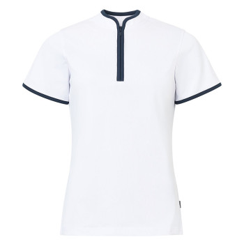 Polo 1/4 Zip Turnberry White Navy Femme