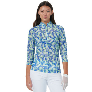 Polo manches 3/4 Breeze Nautical Blue Femme