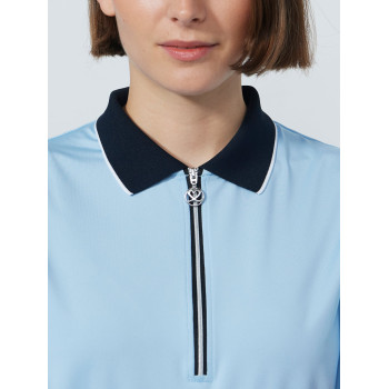 Polo 1/4 Zip Cropped Breezy Blue Femme