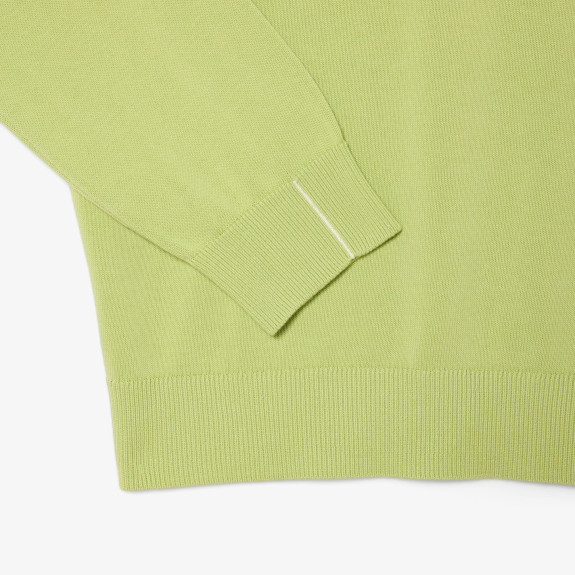 Pull Col V Vert Homme