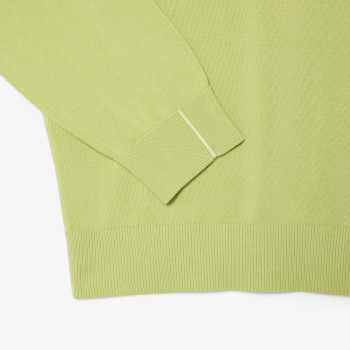 Pull Col V Vert Homme