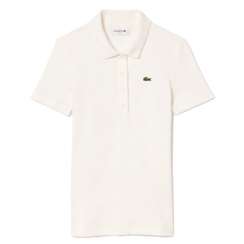 Polo L.12.D slim fit coton côtelé Blanc Femme