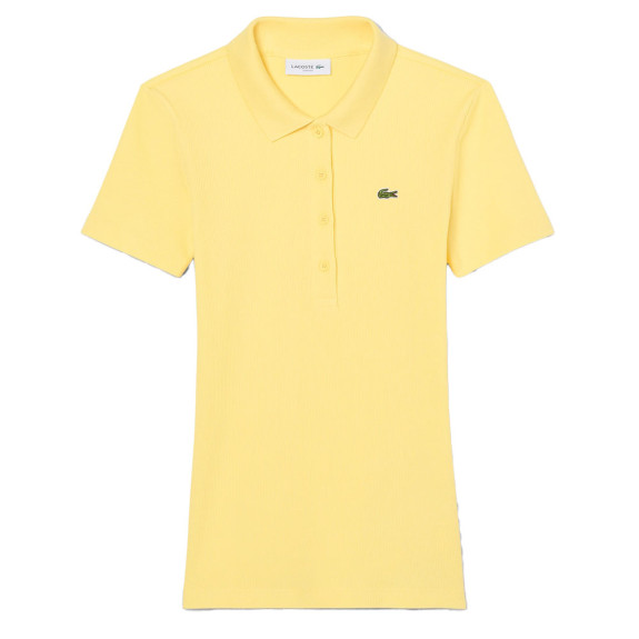 Polo L.12.D slim fit coton côtelé Jaune Femme