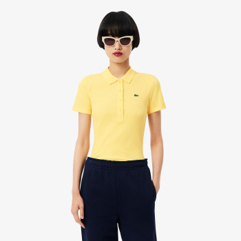 Polo L.12.D slim fit coton côtelé Jaune Femme