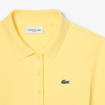 Polo L.12.D slim fit coton côtelé Jaune Femme 2