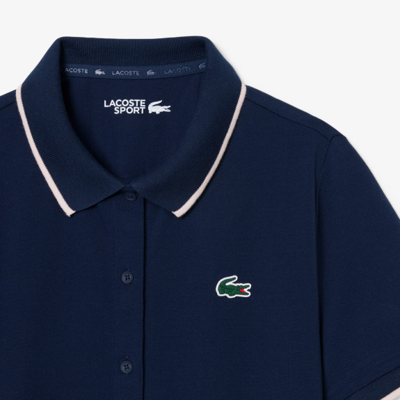 Polo Golf thermorégulateur Petit Piqué Bleu...