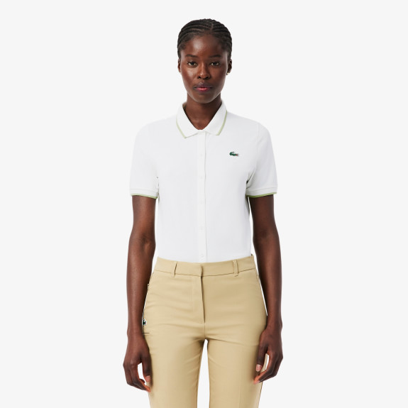 Polo Golf thermorégulateur Petit Piqué Blanc Femme
