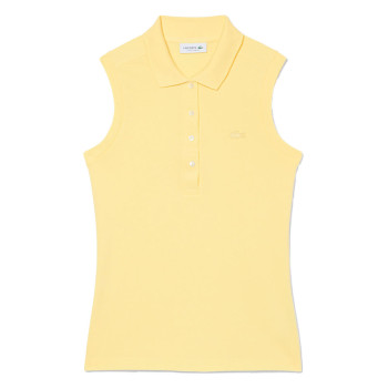 Polo sans manche L.12.D slim fit stretch Jaune Femme