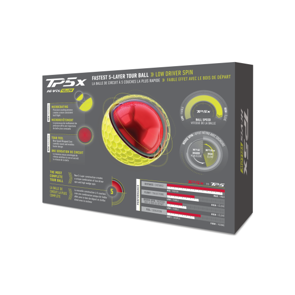 12 Balles de golf TP5X Jaune