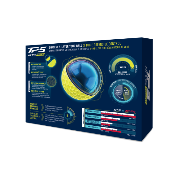 12 Balles de golf TP5 Jaune